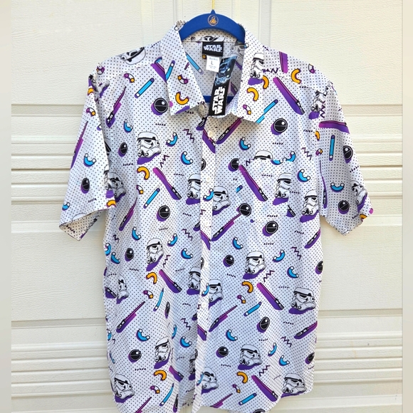 Star Wars Other - Star Wars White and Purple Men's Shirt